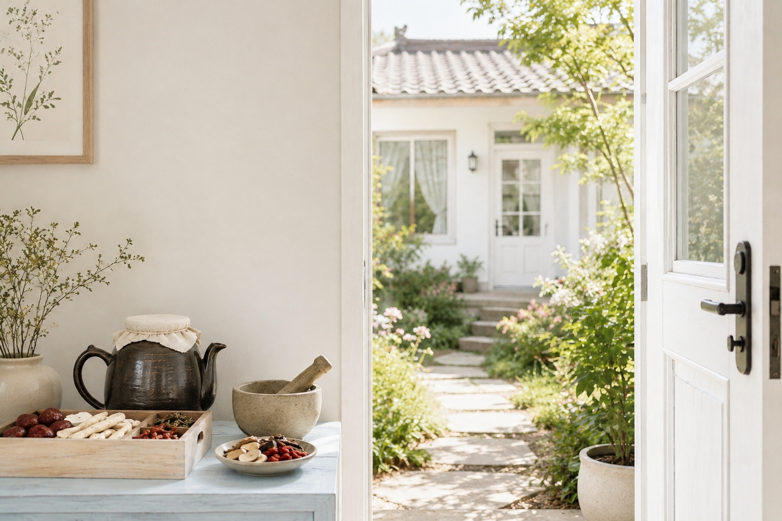 TCM practitioner bringing care to a patient's home