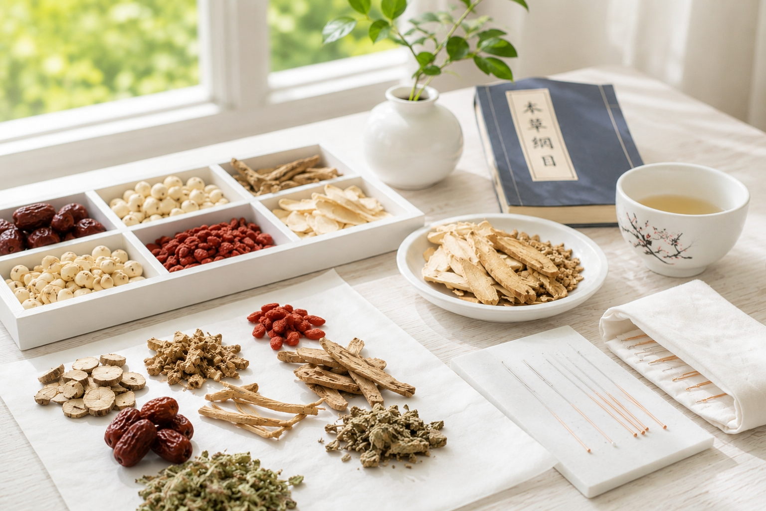 TCM practitioner visiting elderly patient in nursing home